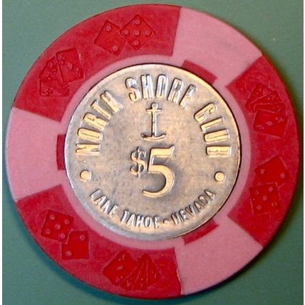 North Shore Club. $5 Casino Chip. Lake Tahoe. M71.