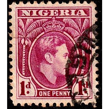 Nigeria 1938 King George VI 1d Used Stamp p.