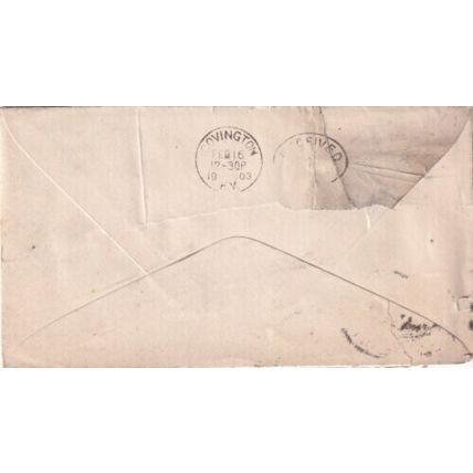 United States 1903 Amoret MO-Covington KY Cover Amoret cancel written