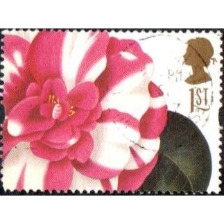 1997 Greetings, Flower Paintings, 1st Value. Camillia Japonica. Fine Used