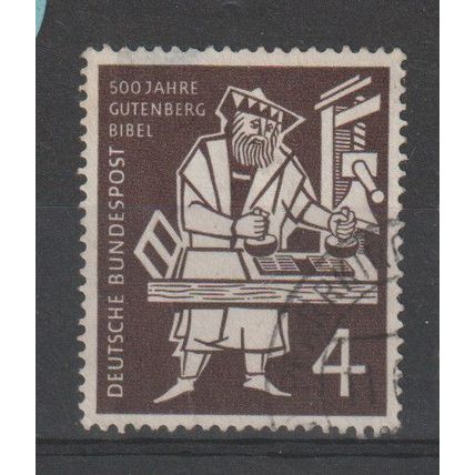 GERMANY 1954 - 500th Anniversary Guttenberg Bible - Printing Press - Used