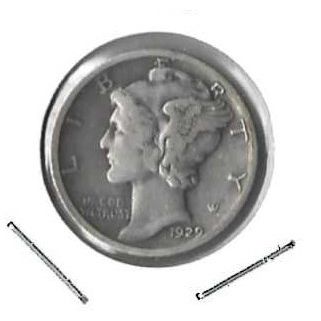1929-S US Silver Mercury Dime XF