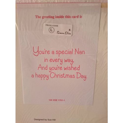 50% OFF Large Christmas Cards - Nan At Christmas Time 03 - ** CLEARANCE SALE **