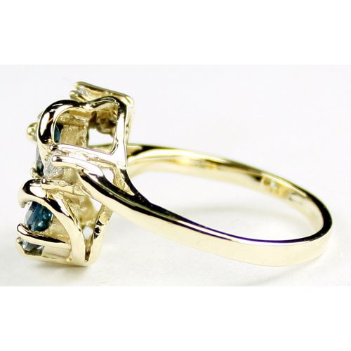 London Blue Topaz, 10KY Gold Ring, R016