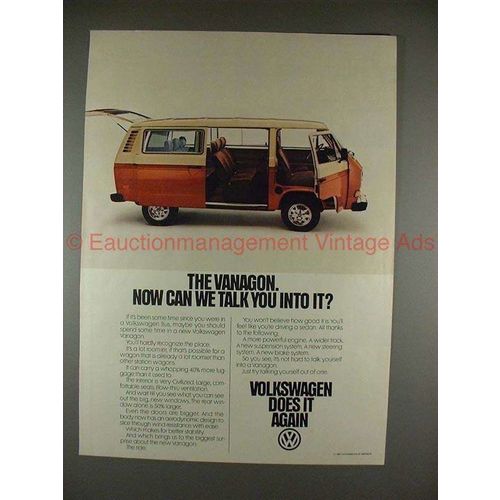 1981 Volkswagen Vanagon Ad, Can We Talk You Into It?!!