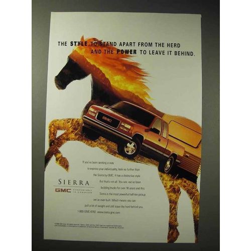 1998 GMC Sierra Truck Ad - Stand Apart From the Herd
