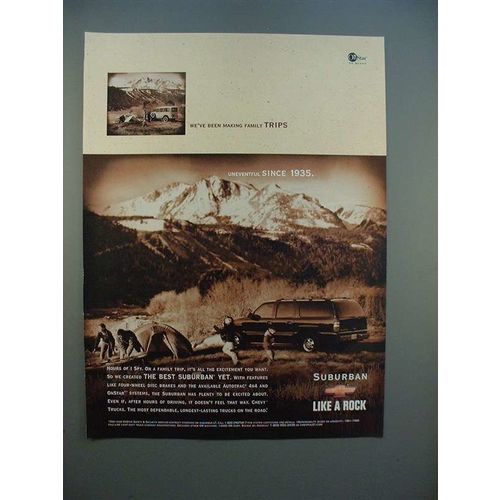 2000 Chevrolet Chevy Suburban Ad - Family Trips
