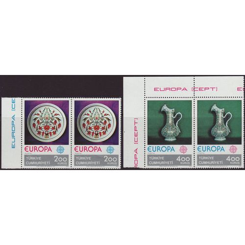Turkey 1976 SG 2547-8 UMM Pair with margins - Europa/CEPT (G-026-02)