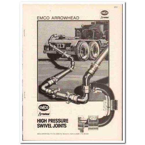 EMCO Arrowhead Inc 1983 Vintage Catalog Oil High Pressure Swivel Joint