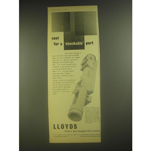 1958 Lloyds Jockey Carriage Ad - Cast for a shockable part