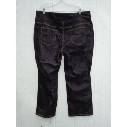 Womens D & Co Denim & Company Black Jeans 22WP 43x29 Stretch Pockets EUC