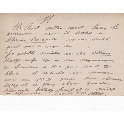 Netherlands 1896 Isaak De Jong Leeuwarden to Amsterdam Postal card written VGC