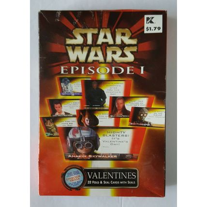 Vintage 1990's Star Wars Episode 1 - Fold & Seal 32 Valentine Day Cards New