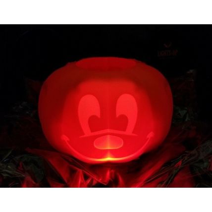 DISNEY MICKEY PUMPKIN LIGHT UP HALLOWEEN TREAT CANDY BUCKET~NEW~TRICK OR TREAT