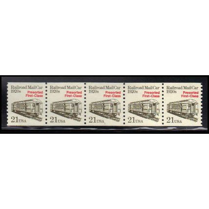 2265 21c Mail Car Very Fine MNH Dry Gum PNC 1/5 X1243
