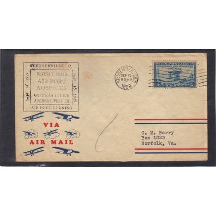 Event Flight 650 5c Plane (Cachet-Typed/A) CV00911