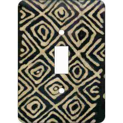 Mudcloth-Black Switch Plate (African American Single Switch Plate)