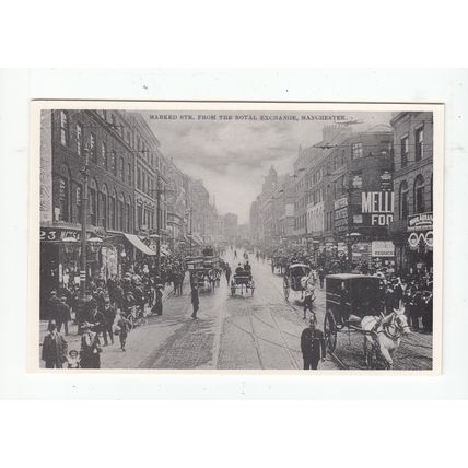 Market Street Memories of Manchester Reproduction Postcard