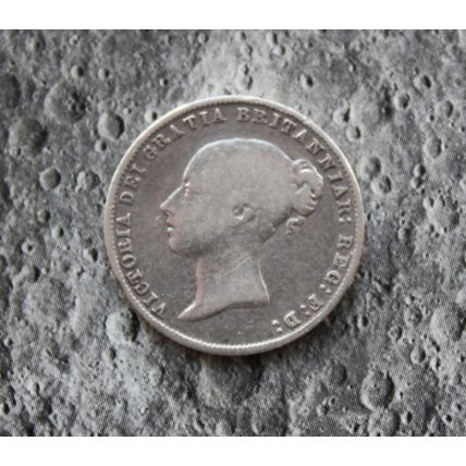 1858 Queen Victoria Silver Sixpence 6d British English 92.5% Silver