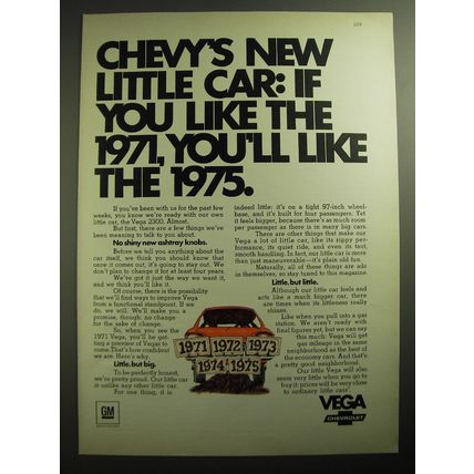 1970 Chevrolet Vega Advertisement - Chevy's new little car