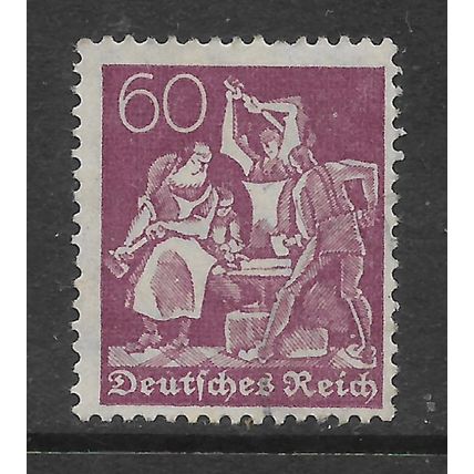 GERMANY 1921 60pf REDDISH PURPLE BLACKSMITHS SG 160 FINE USED
