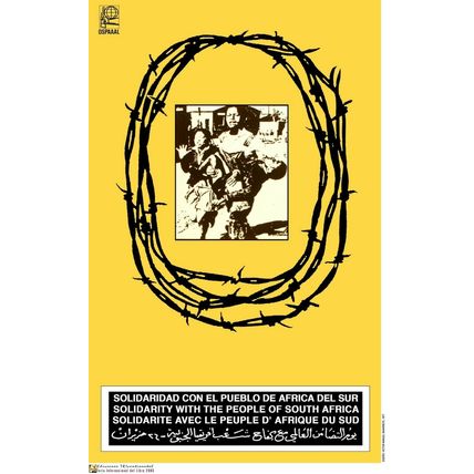 Political POSTER.Set of 5.South Africa Solidarity Propaganda. Anti-Apartheid art