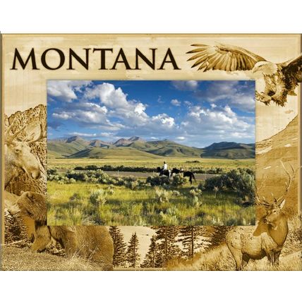 Montana Laser Engraved Wood Picture Frame Landscape (8 x 10)