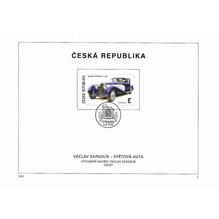 Mi 734/9 CS: Vintage Cars: Drawings by Václav Zapadlík