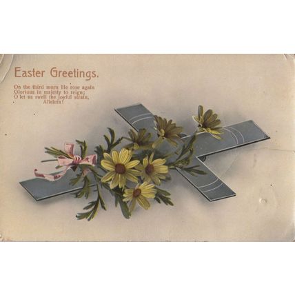 Beenham Berkshire Postmark Frank 1912 Easter Greetings Postcard