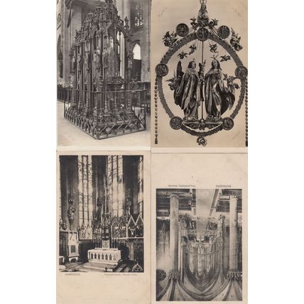 Nurnberg St Sebald Frauenkirche Kirche 4x German Religious Postcard s