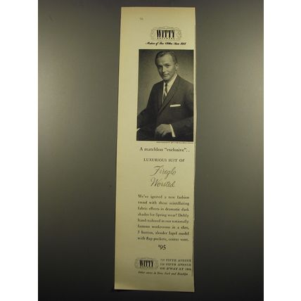 1955 Witty Brothers Suit Advertisement - photo by Fabian Bachrach