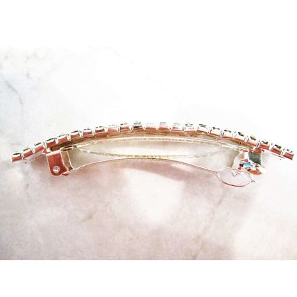 Crystal silver hair barrette clip bridal clip bridal barrette