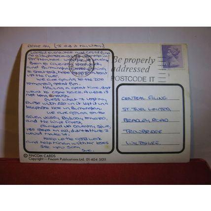 HERE'S A LAUGH! humour.. ..used postcard 1992 POSTMARK #