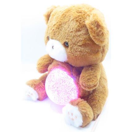 Brown Teddy RGB Colour Changing LED Glitter Light Tummy 22 CM Night Light Gift