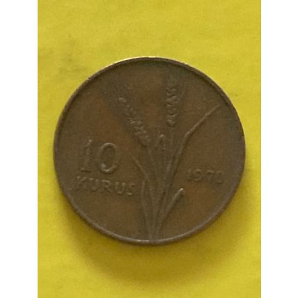 Umlaufmünze Türkei 10 Kurus 1970