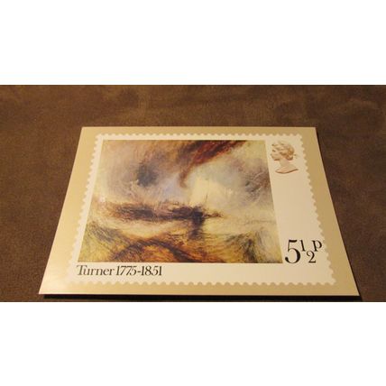 1975 GB PHQ Postcard cover - "Snowstorm" -by Artist J.M.W Turner Painting