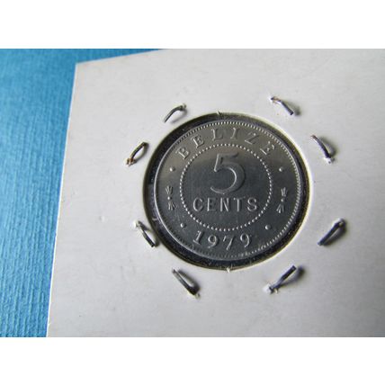 1979 QUEEN ELIZABETH II BELIZE FIVE CENTS FREE POST.
