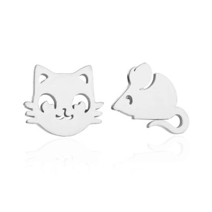 Titanium Steel Stud Earrings Ladies, Hypoallergenic Miniature Animal