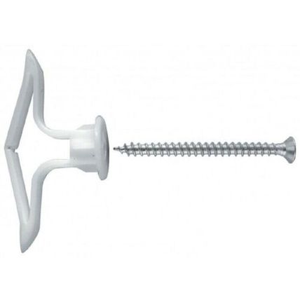 Drywall 8mm Plasterboard Cavity Wall Heavy Duty Fixings Plugs With Screws Screw