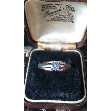 Vintage 1990-s 14 Ct Rolled Gold Zircon Ring Size UK N 1/2 US 7 - Hallmarked!