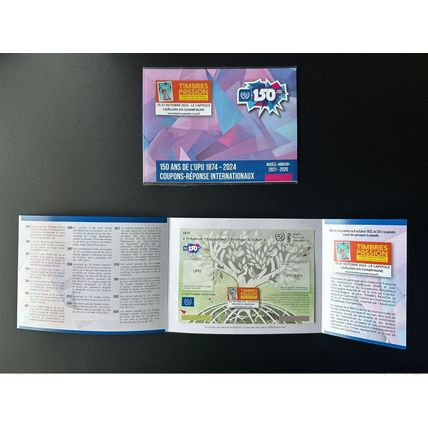 Spécimen folder Timbres Passion 2024 UPU Abidjan 150 ans Coupon IRC CRI 350 ex
