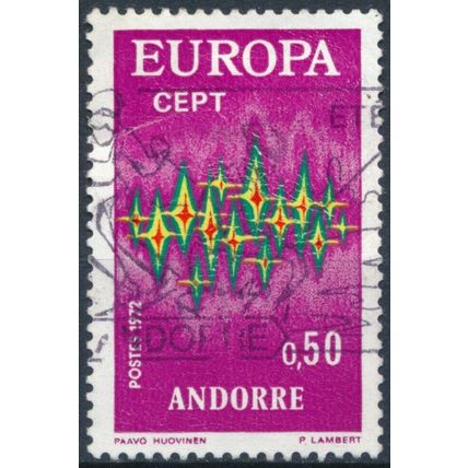 EUROPA: 50c - Andorra French 1972 - F H - MiNr 238