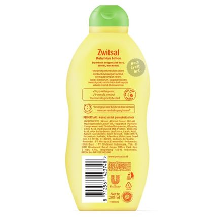 Zwitsal Baby Hair Lotion with Aloe Vera Celery Candlenut Nourish Thickening Hair