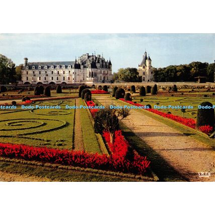 D017572 Chenonceaux. Le chateau et ses jardins. Mexichrome. Lumicap. Photomecani