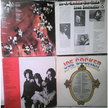 4 LPs lot: Janis, Doors, Iron Butterfly & Joe Cocker - Acid / Psychedelic rock
