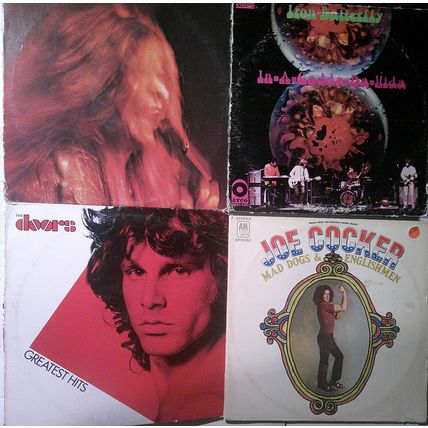 4 LPs lot: Janis, Doors, Iron Butterfly & Joe Cocker - Acid / Psychedelic rock