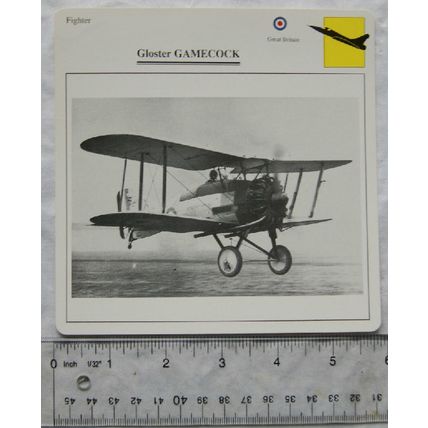 Gloster Gamecock - GB - Fighter - Collectors Club Card