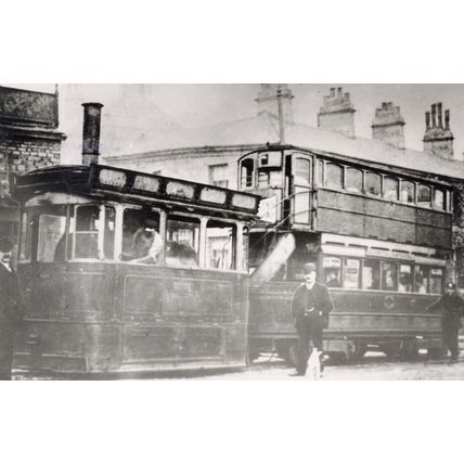 Accrington Corporation Steam Tramway Old Bus PB Postcard Photo
