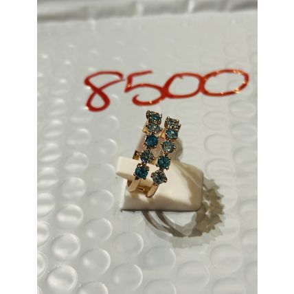NWT Ring Bomb Party Sz9 RBP Blue Clusters Rose Gold P Band Costume Jewelry