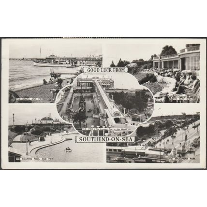 Good Luck from Southend-on-Sea, Essex, 1959 - Mason's RP Postcard